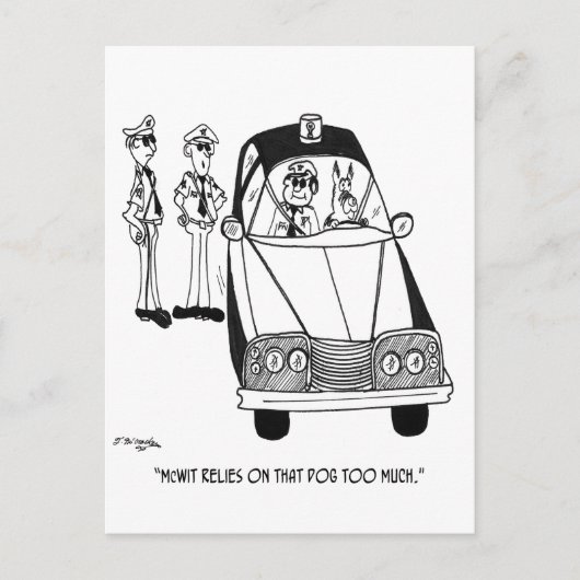 Politie Cartoon 4821 Briefkaart (Voorkant)