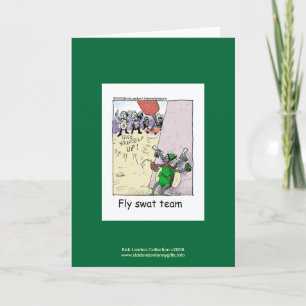 Politie Cartoon vliegt op een Wenskaart Kaart