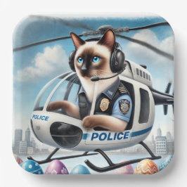 POLITIE Cat Lover werkt tijdens paasvakantie Papieren Bordje