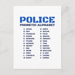 Politie Communicatie Tool - A tot Z Alfabet Briefkaart