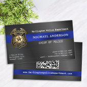 Politie Custom Logo Metallic QRCode Wetshandhaving Visitekaartje