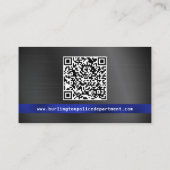 Politie Custom Logo Metallic QRCode Wetshandhaving Visitekaartje (Achterkant)