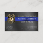 Politie Custom Logo Metallic QRCode Wetshandhaving Visitekaartje (Voorkant)