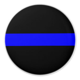Politie - de dunne blauwe lijn keramische knop