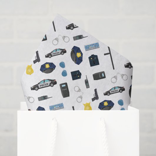 Politie decoupage vloeipapier, wetshandhaving tissuepapier (Cadeauzakje)