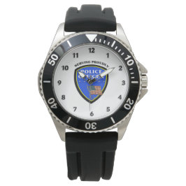 Politie die trots bedient horloge