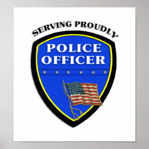Politie die trots bedient poster
