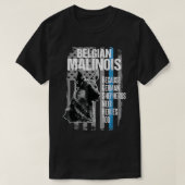 Politie Dog Malinois Funny K9 Thin Blue Line Vlag T-shirt (Design voorkant)