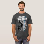 Politie Dog Malinois T shirt Funny K9 Thin Blue (Voorkant volledig)