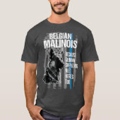 Politie Dog Malinois T shirt Funny K9 Thin Blue (Voorkant)
