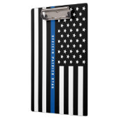 Politie Dunne Blauwe Lijn Amerikaanse Vlag Aangepa Klembord (Links)