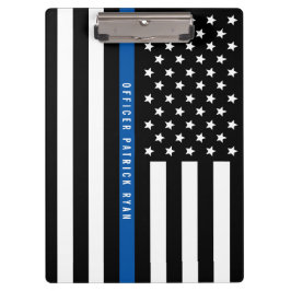 Politie Dunne Blauwe Lijn Amerikaanse Vlag Aangepa Klembord