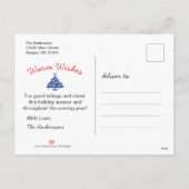 Politie Dunne Blauwe Lijn Amerikaanse Vlag Foto Feestdagenkaart (Achterkant)