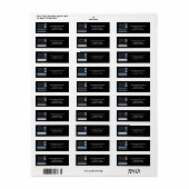 Politie Dunne Blauwe Lijn Amerikaanse Vlag Terugke Etiket (Full Sheet)