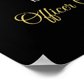 Politie Dunne Blauwe Lijn Pensioenpartij Welkom Poster (Hoek)