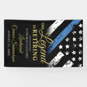 Politie Dunne Blauwe Lijn Pensioenpartij Welkom Spandoek (Horizontaal)