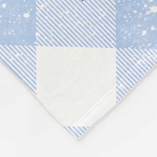 Politie Dunne Blauwe Lijn Vlag Vrolijk Kerstmis Sn Fleece Deken (Hoek)