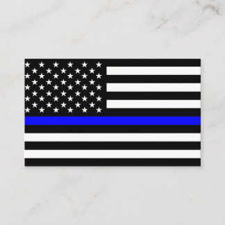 politie dunne blauwe lijn vlag vs verenigde staten visitekaartje
