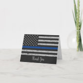 Politie Dunne Blauwe Lijn Wetshandhaving Bedankkaart (Voorkant)