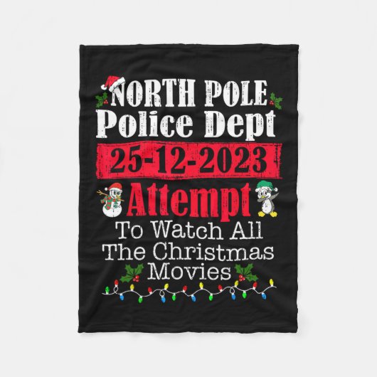 Politie-eenheid Noordpool probeert alle Christus i Fleece Deken (Voorkant)