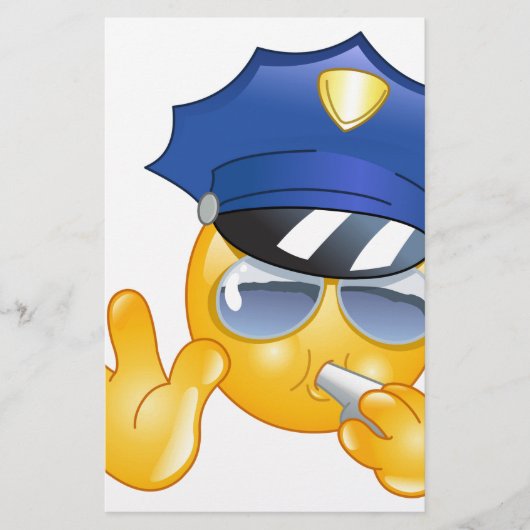 politie emoji briefpapier (Voorkant)