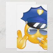 politie emoji briefpapier (Voorkant / Achterkant)