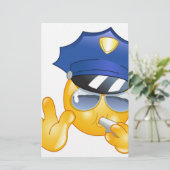 politie emoji briefpapier (Staand voorkant)