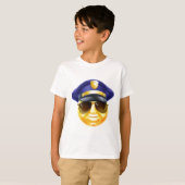 Politie Emoji Emoticon T-shirt (Voorkant volledig)