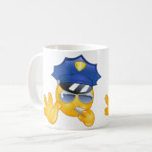 politie emoji koffiemok (Voorkant links)