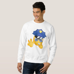 politie emoji mannen sweatshirt