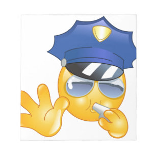 politie emoji notitieblok
