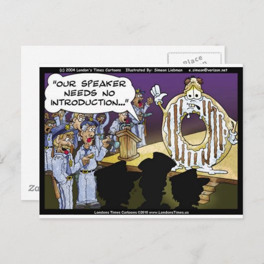 Politie en donuts Funny Kaarten T - shirts Mokken  (Voorkant / Achterkant)