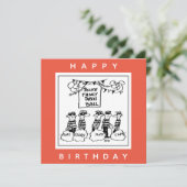 Politie Fancy Dress Ball Cartoon Kaart (Staand voorkant)