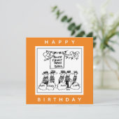 Politie Fancy Dress Ball Cartoon Kaart (Staand voorkant)