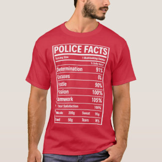 Politie feiten Trots Politie T Shirten voor Politi T-shirt