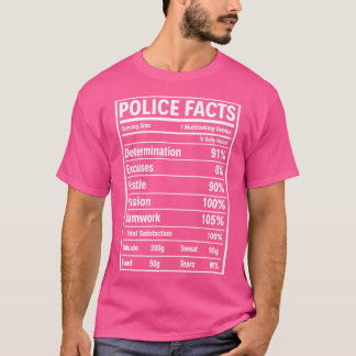 Politie feiten Trots Politie T Shirten voor Politi T-shirt