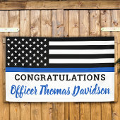 Politie feliciteert Afstuderen Thin Blue Line Spandoek
