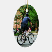 Politie fietspatrouille keramisch ornament (Rechts)