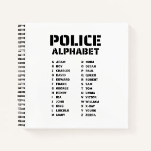 Politie Fonetisch Alfabet Notitieboek