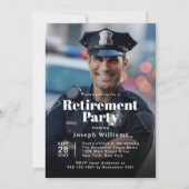 Politie Foto Pensioen Feest Kaart (Voorkant)