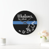 Politie Fungerend pensioen Thin Blue Line Grote Klok (Huis)