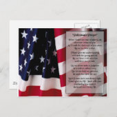 Politie Gebed Zwarte Print Briefkaart (Voorkant / Achterkant)