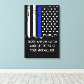 Politie gestileerde Amerikaanse vlag aangepaste te Canvas Afdruk (Insitu (Houten vloer))