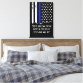 Politie gestileerde Amerikaanse vlag aangepaste te Canvas Afdruk (Insitu (Slaapkamer))