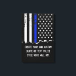 Politie gestileerde Amerikaanse vlag aangepaste te Canvas Afdruk<br><div class="desc">Aangepaste tekst politie muurkunst.</div>