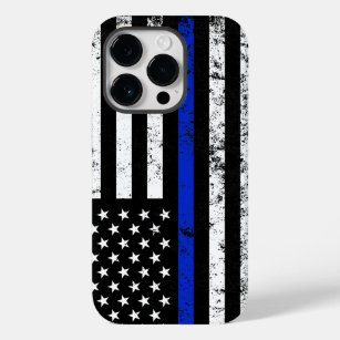 Politie gestileerde verontruste Amerikaanse vlag Case-Mate iPhone 14 Pro Hoesje