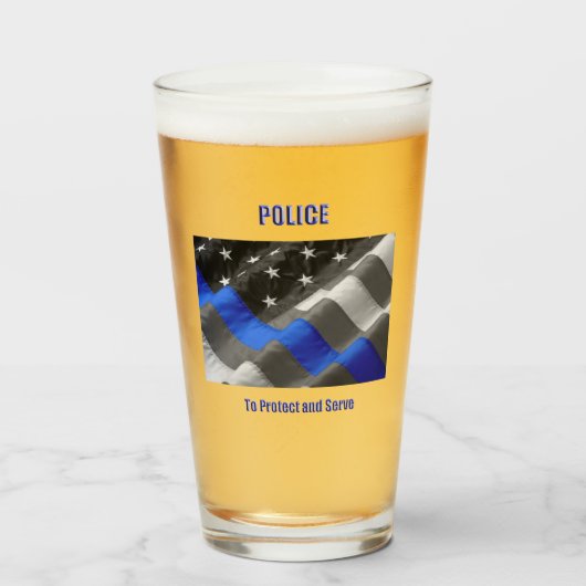 politie glas (Voorkant gevuld)
