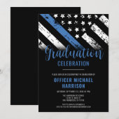 Politie Graduation Party Blauwe Lijn Wetshandhavin Kaart (Voorkant / Achterkant)