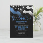 Politie Graduation Party Blauwe Lijn Wetshandhavin Kaart (Staand voorkant)