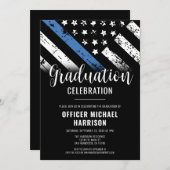 Politie Graduation Party Blauwe Lijn Wetshandhavin Kaart (Voorkant / Achterkant)